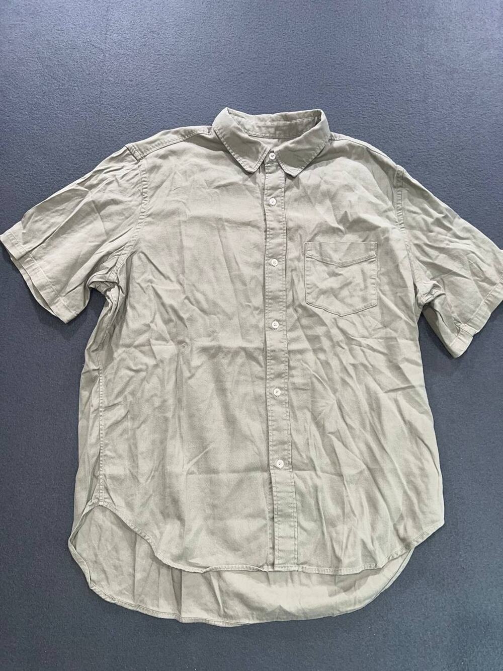 Buck Mason Draped Twill Short Sleeve One Pocket Shirt XXL A008825